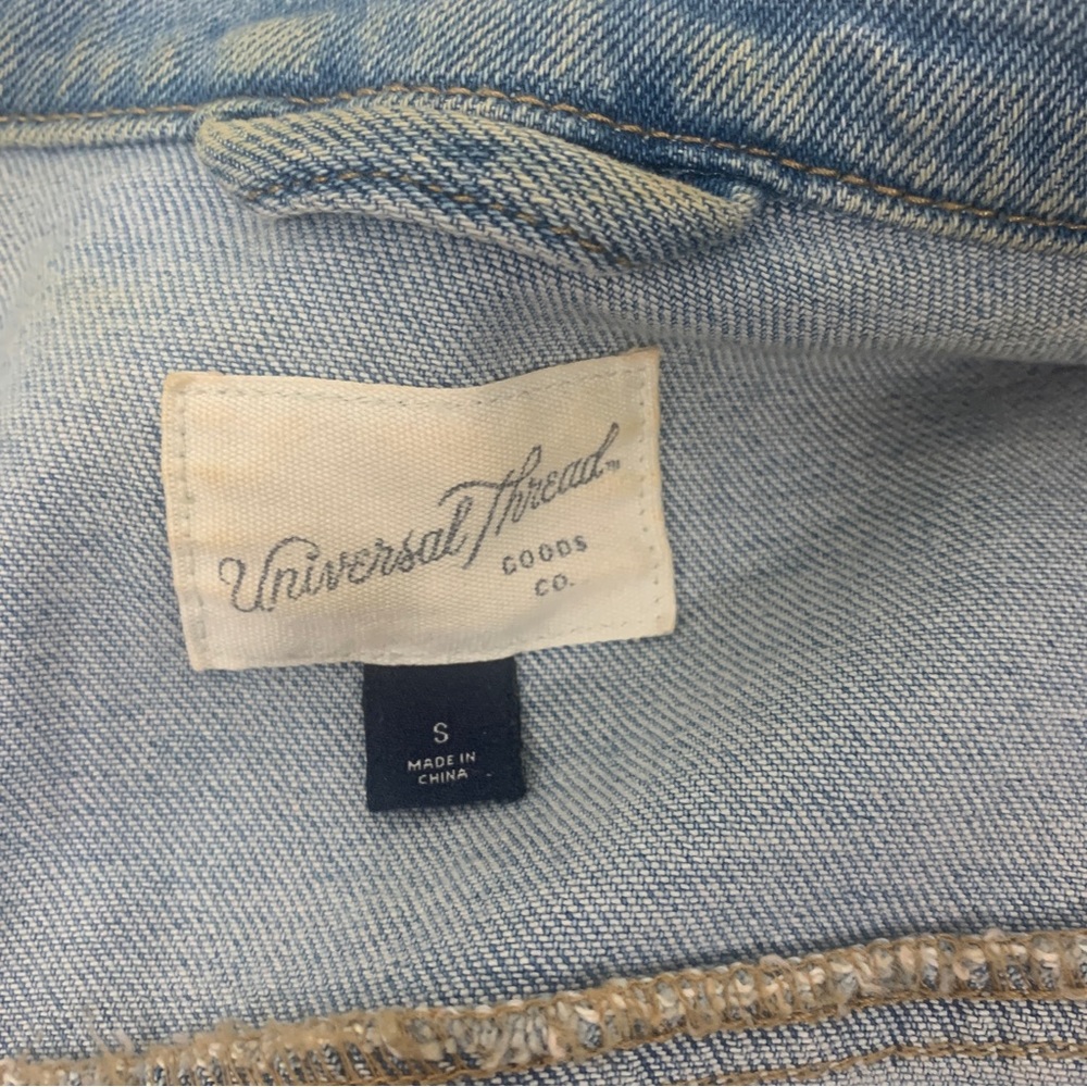 Universal Thread Button Denim Vest S - image 5